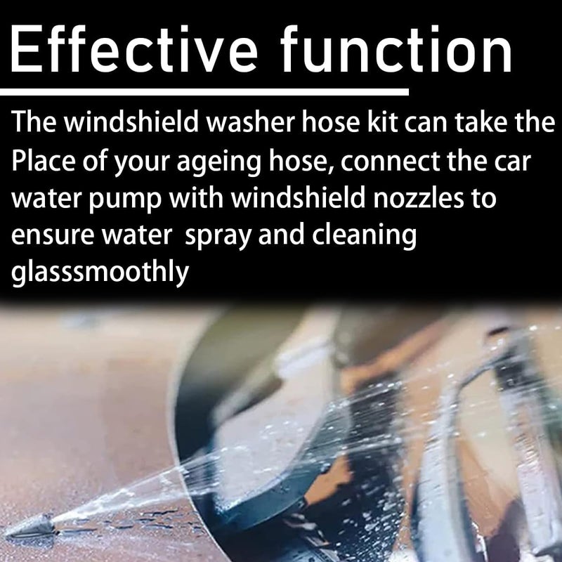Osilly Windshield Washer Hose Kit, 4 Meter Wash Fluid Tubing with 12 Pcs Hose Connectors, Compatible with Most Car Water Nozzles Installation, Universal Auto Replacement Parts - Image 4